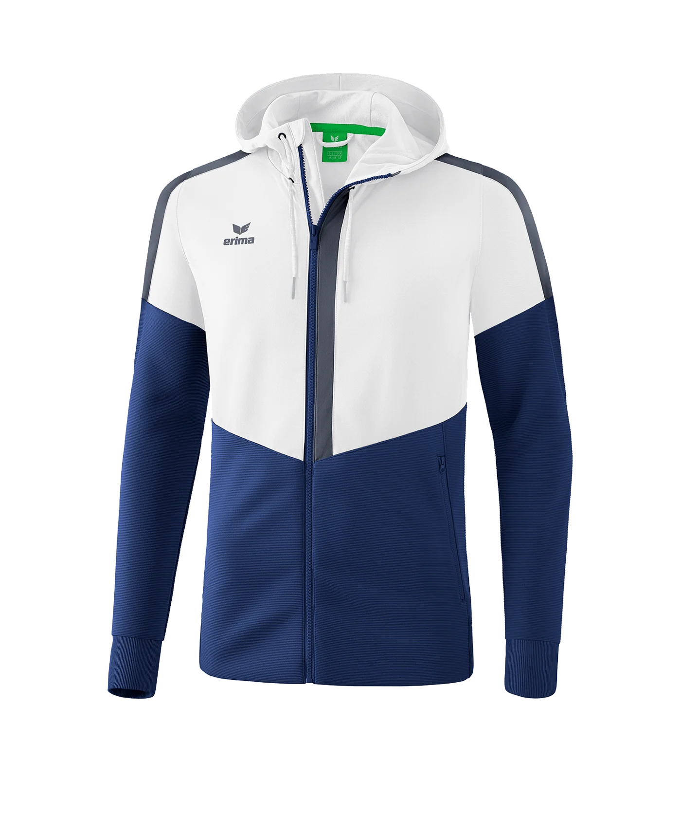 Erima Squad Kapuzen-Trainingsjacke Weiss Blau