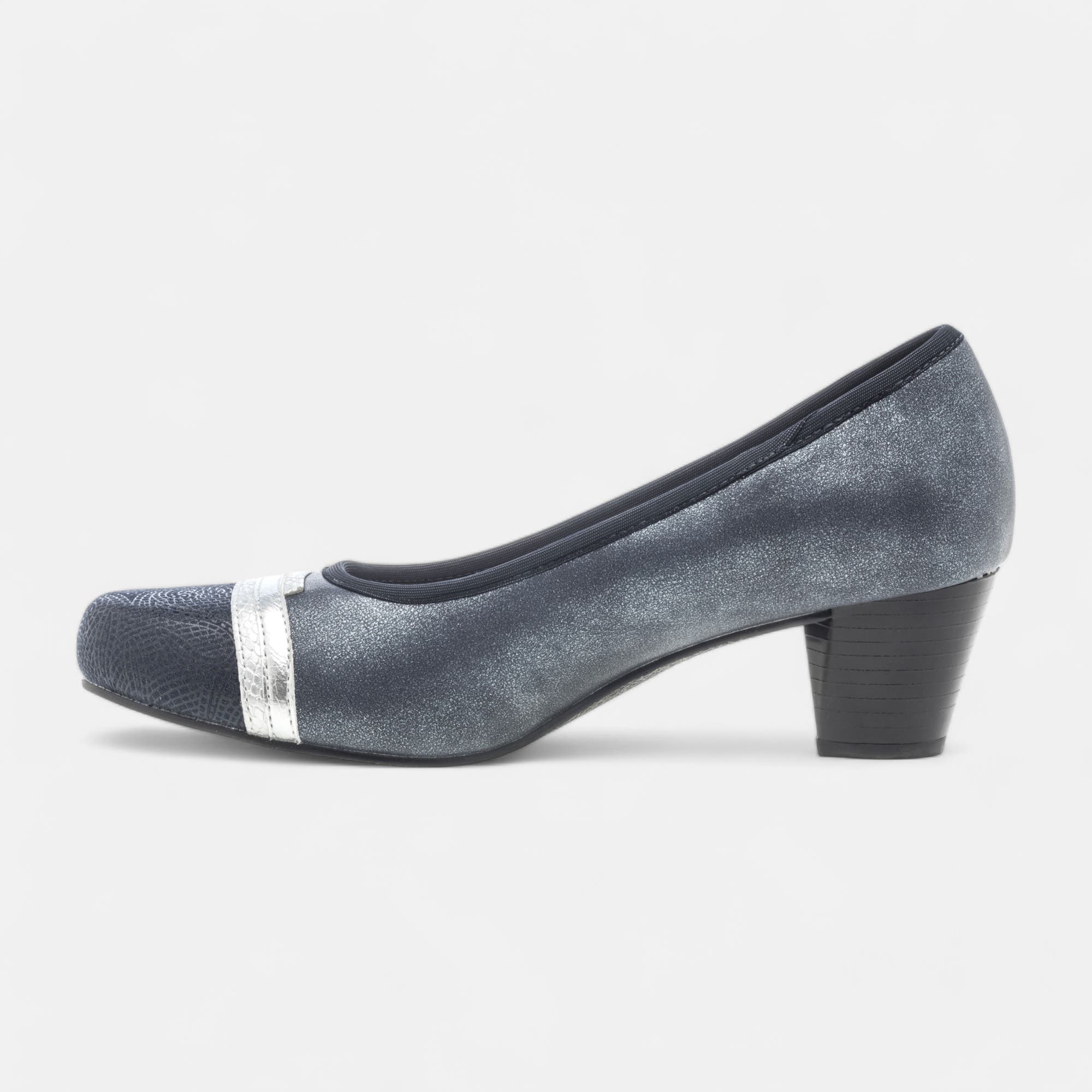 Escarpins pieds sensibles à talon Femme bleu marine