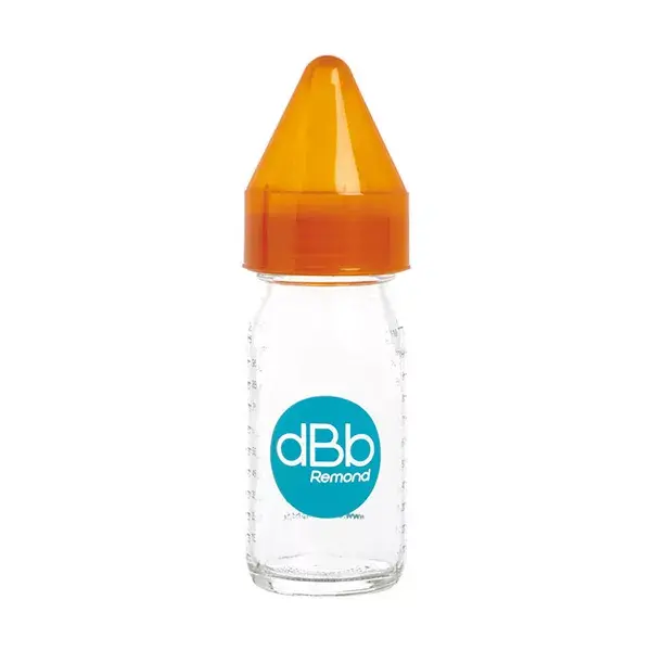 dBb Remond Biberon Jus de Fruit Régul'Air Verre Orange Translucide 110ml