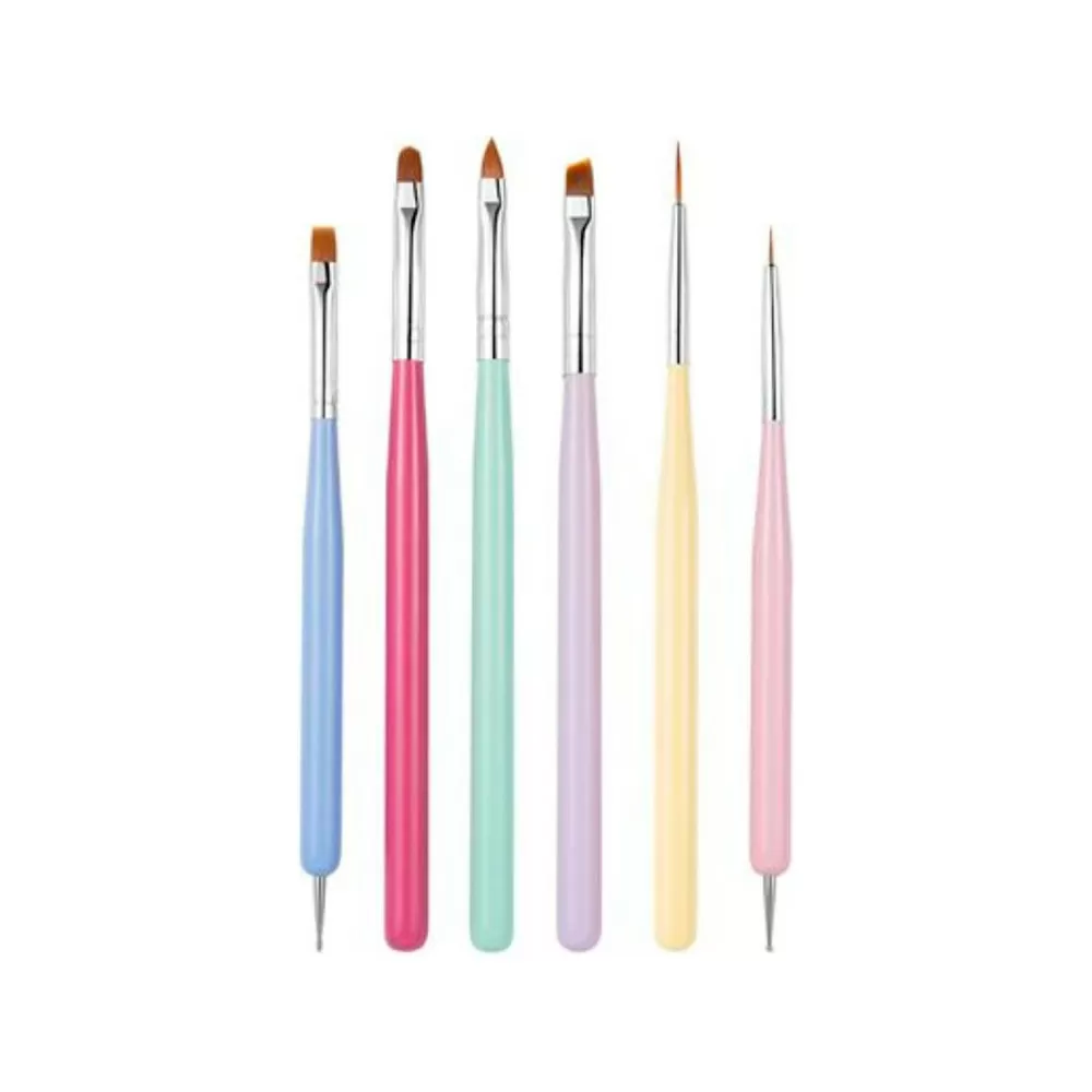 UNIQ Nail art pensler - 6 stk.