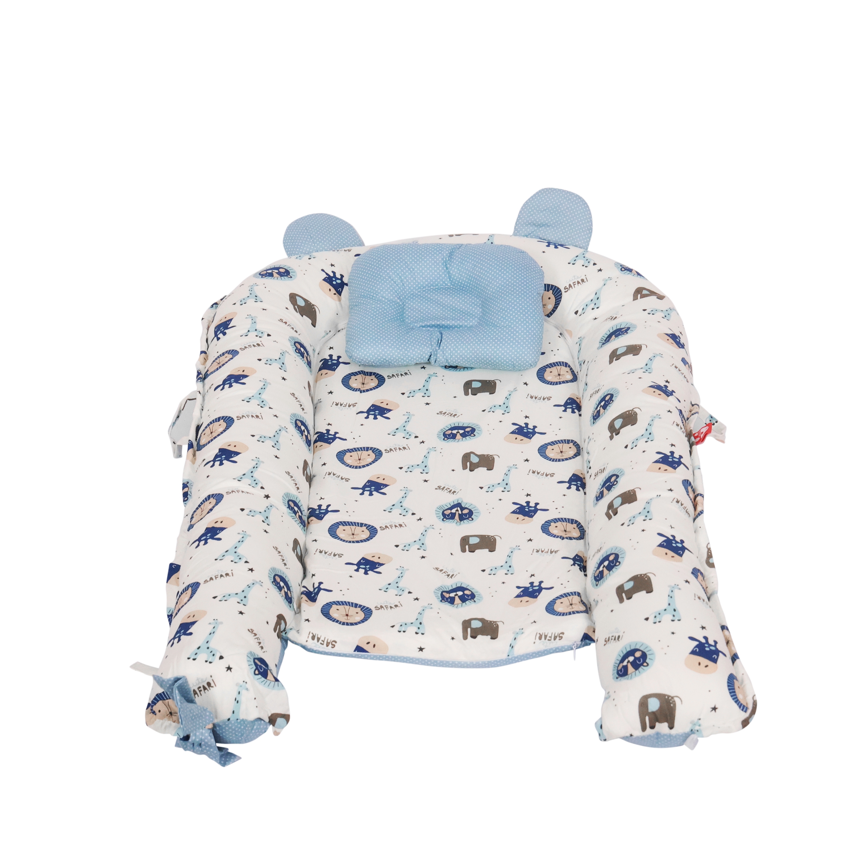 Babynest 90 x 50 x 12 cm blau