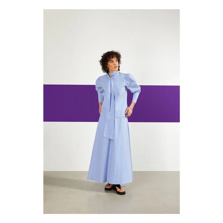 Maria de la Orden Blouse Bulle Rayures | Bleu