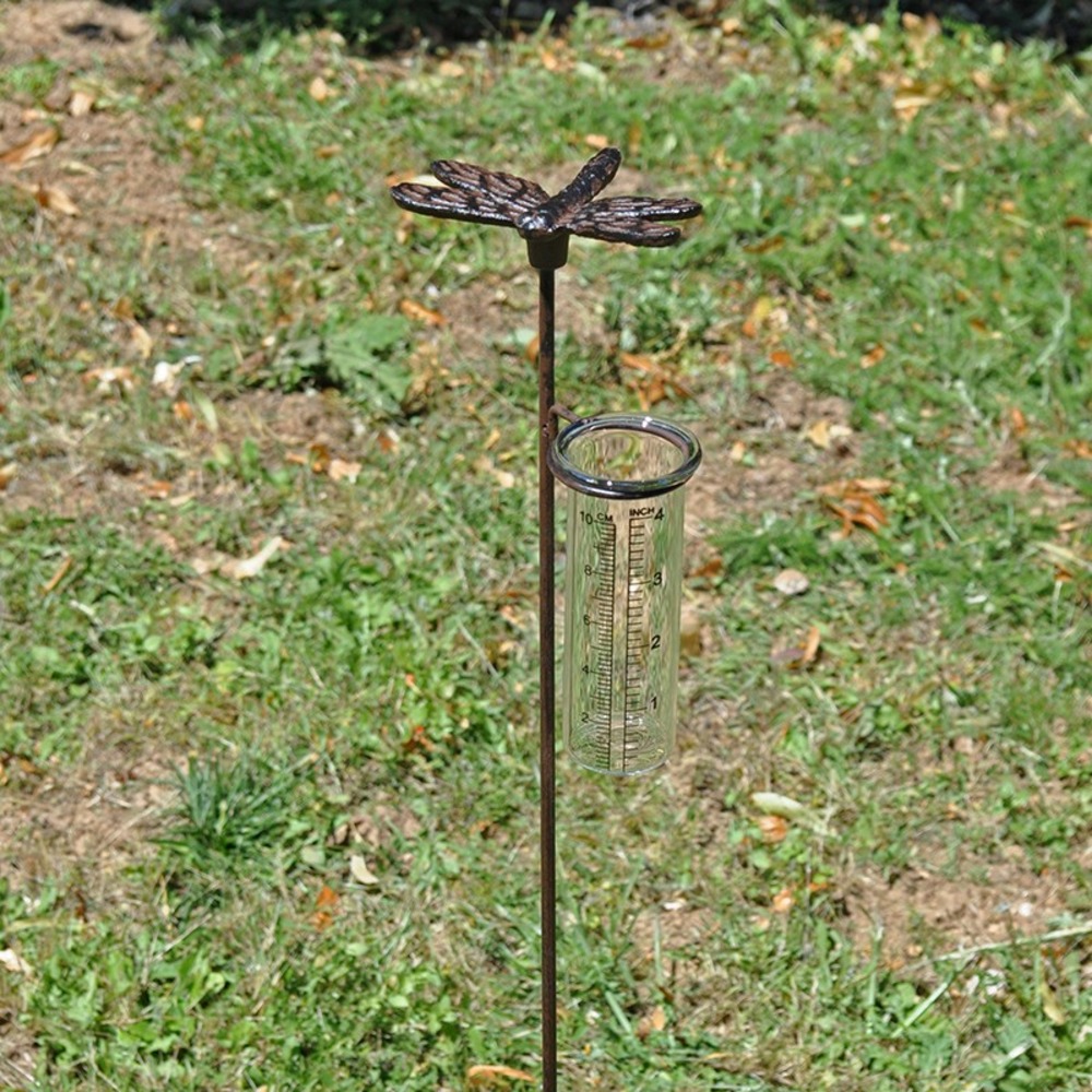 Pluviomètre jardin libellule 71x8x10cm