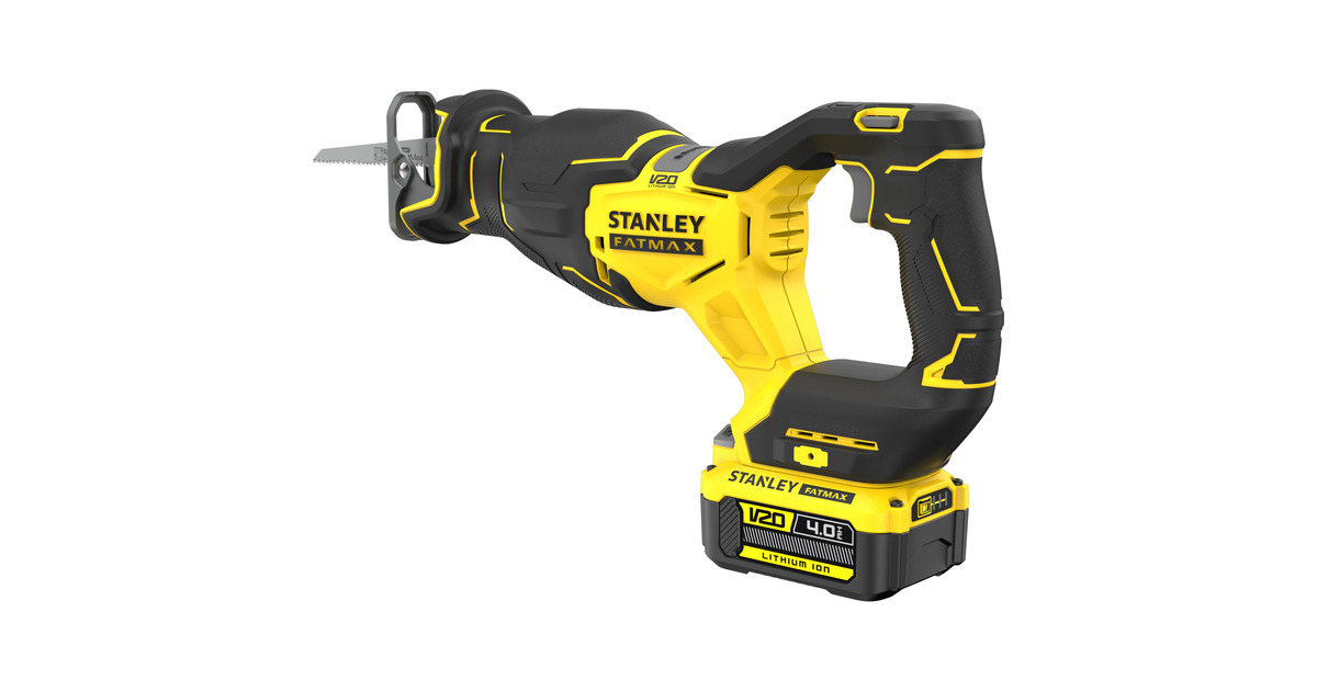 StanleyBrushless V20 18V FATMAX reciprozaag  (Zwart/geel, Accu, oplader en koffer inbegrepen)