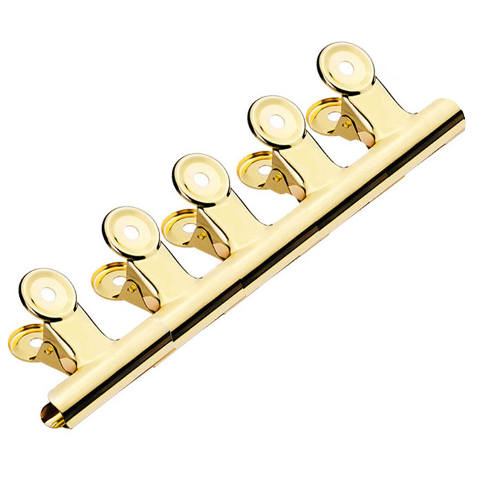 (10er Set) Metall Fingernagel Clip Gel Nägel UV Klemmen - Gold