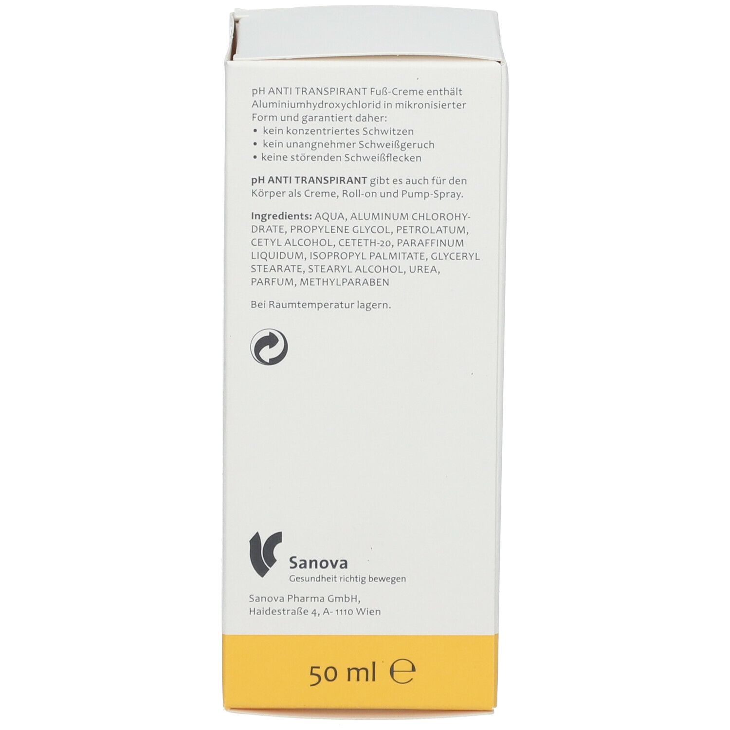 pH Anti-Transpirant Fußcreme