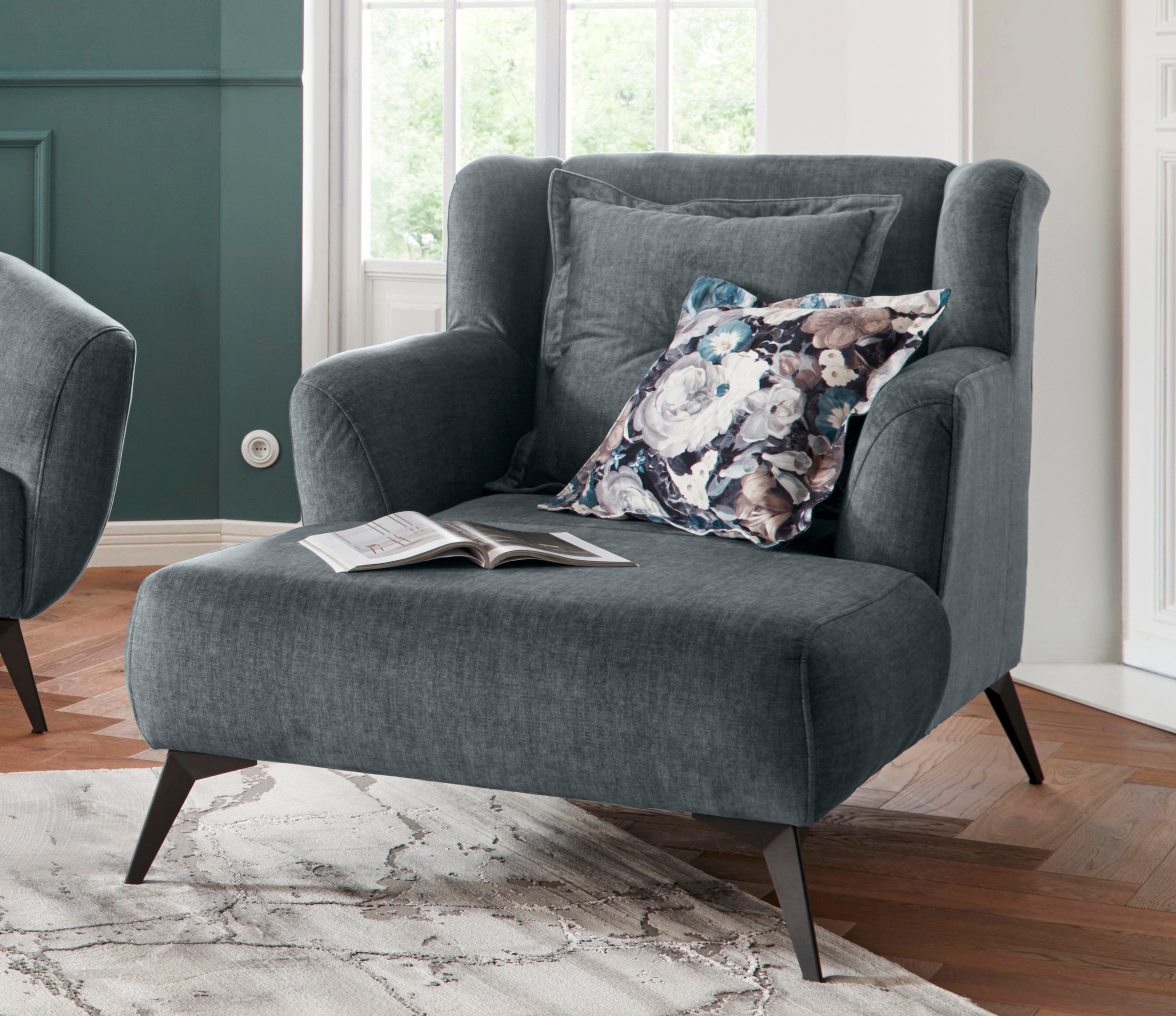INOSIGN Loveseat »Baggio Mega Sessel für Komfort und Entspannung, zeitlos und modern« Zierkissen inklusive