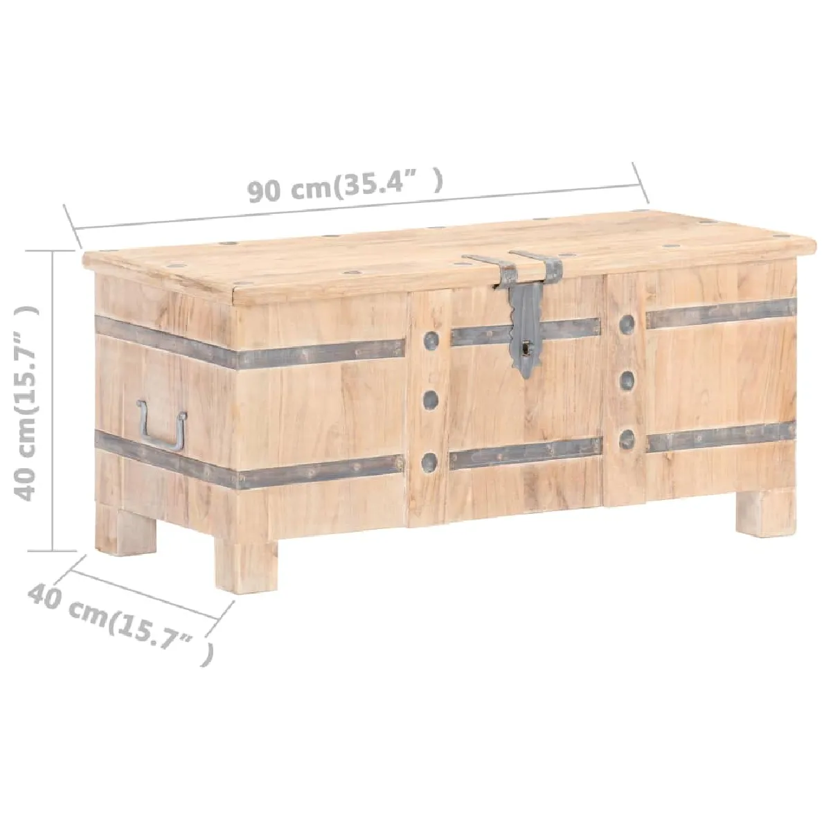 vidaXL Coffre - Bois d'acacia