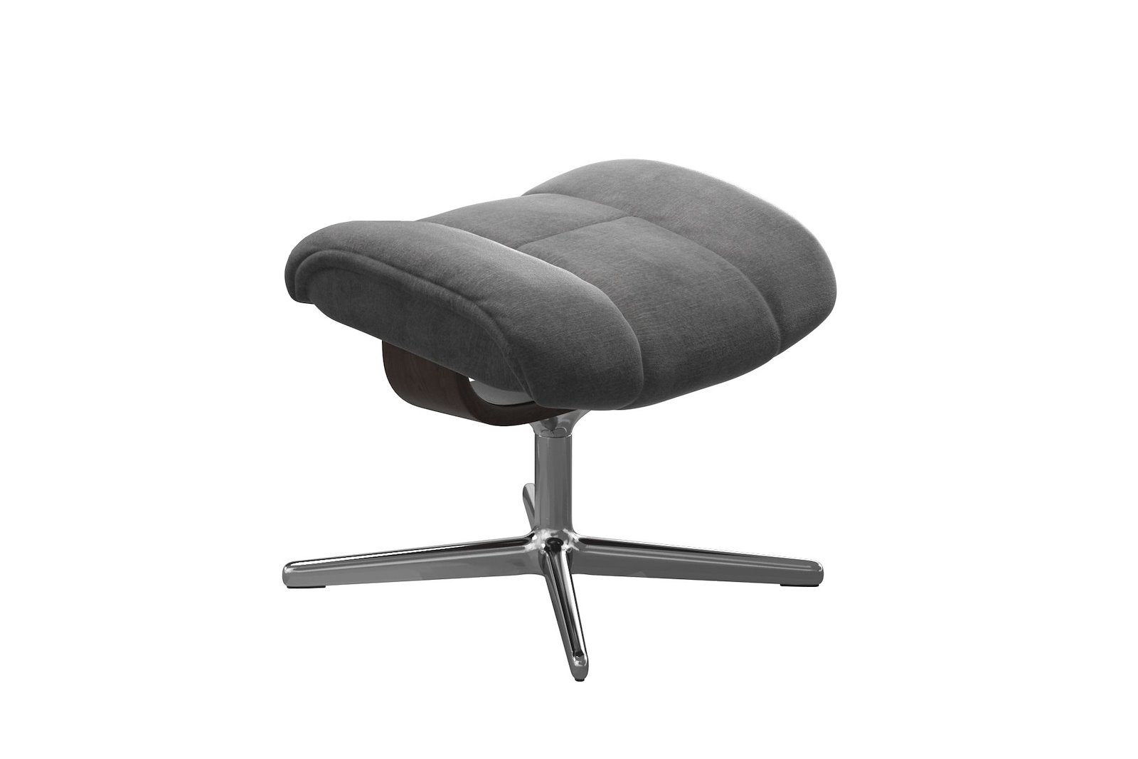 Ruby krakk Tekstil Magnolia Light Grey - Cross Chrome - Wengebeiset