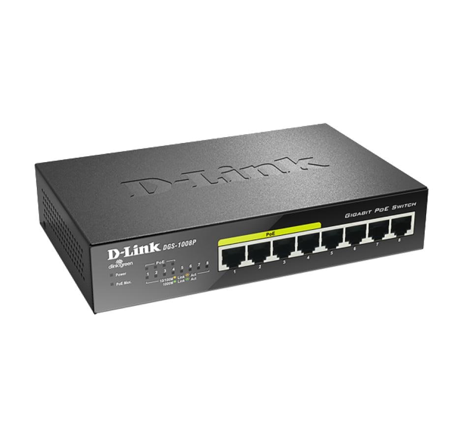 PoE Switch DGS-1008P/E 8 Port8-Port-Gigabit-Switch