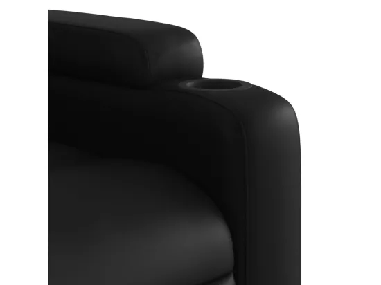 Fauteuil massant inclinable électrique noir similicuir