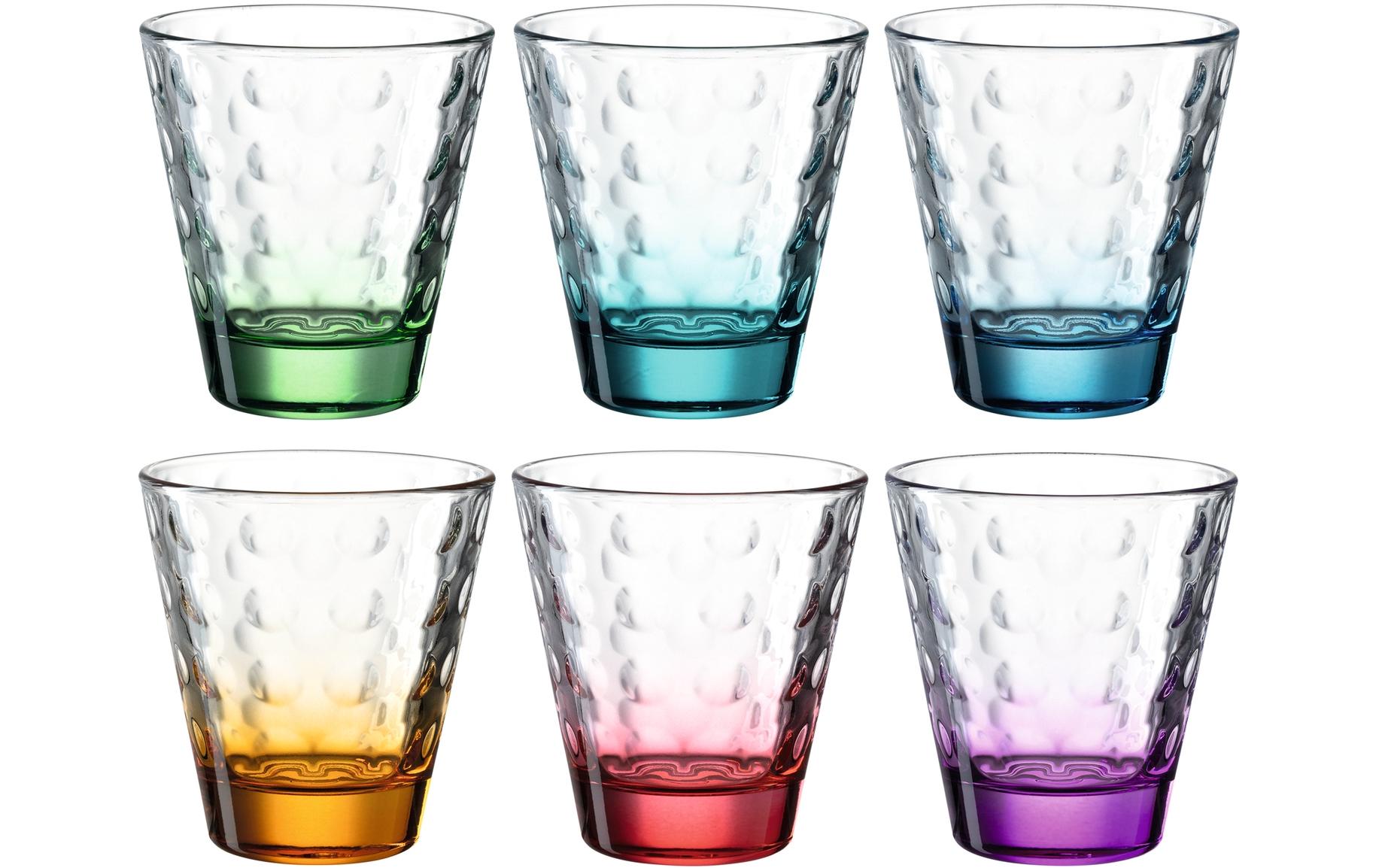 Trinkglas Optic 215 ml, 6 Stück, MehrfarbigGläser-Set