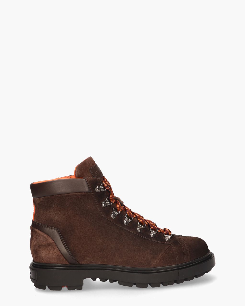 Santoni 18190 Donkerbruin Heren Veterboots