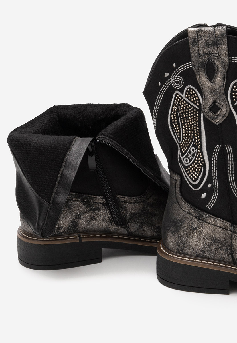Bottes courtes femme noires Josephine