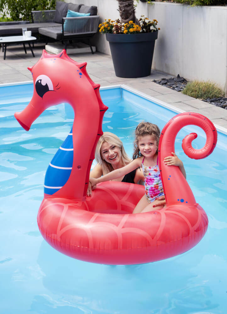 Splash & Fun Schwimmring Seepferd 110x100x125 cm