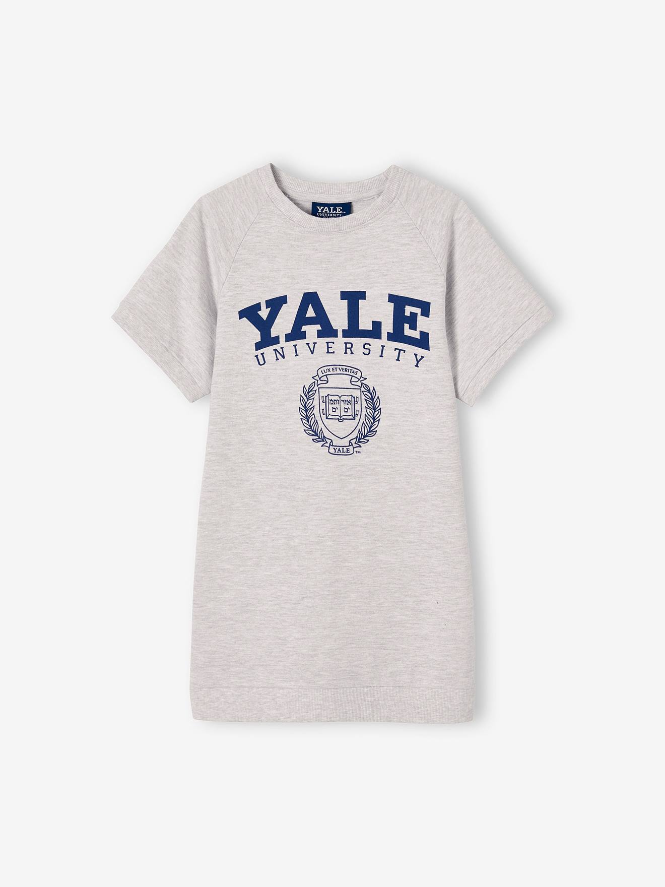 Vestido de moletom cinza mesclado Yale® para meninas
