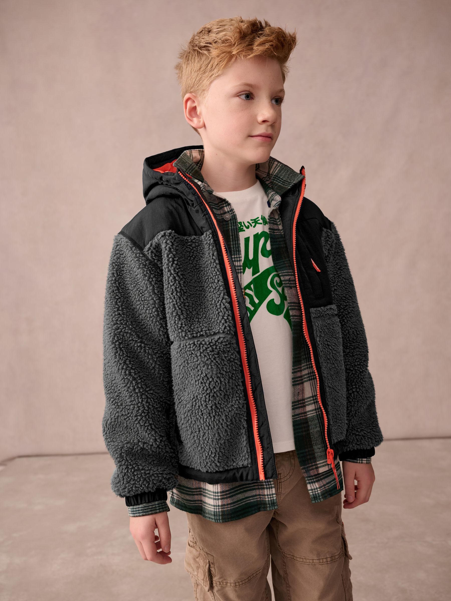 Zwart - Superdry - Jack met rits en borgvoering