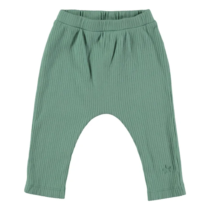 Tocoto Vintage Legging Baby Côtelé | Vert Menthe