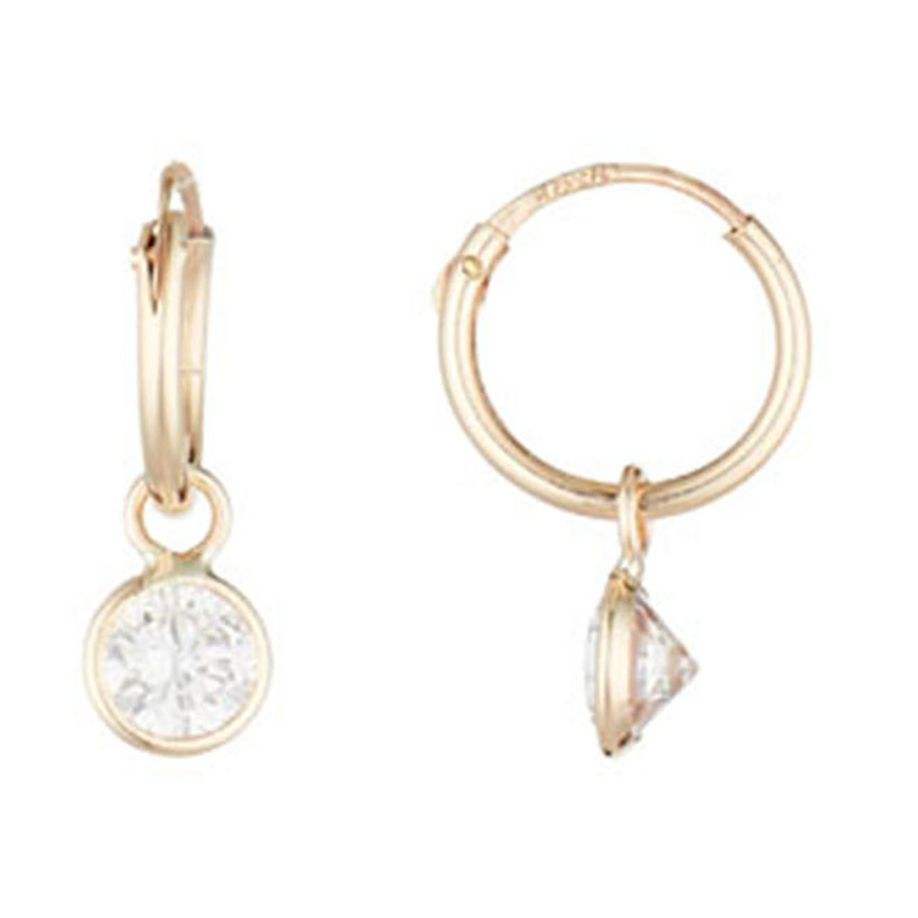 Instant d'Or Boucles d'oreilles Créoles or jaune - 8 mm