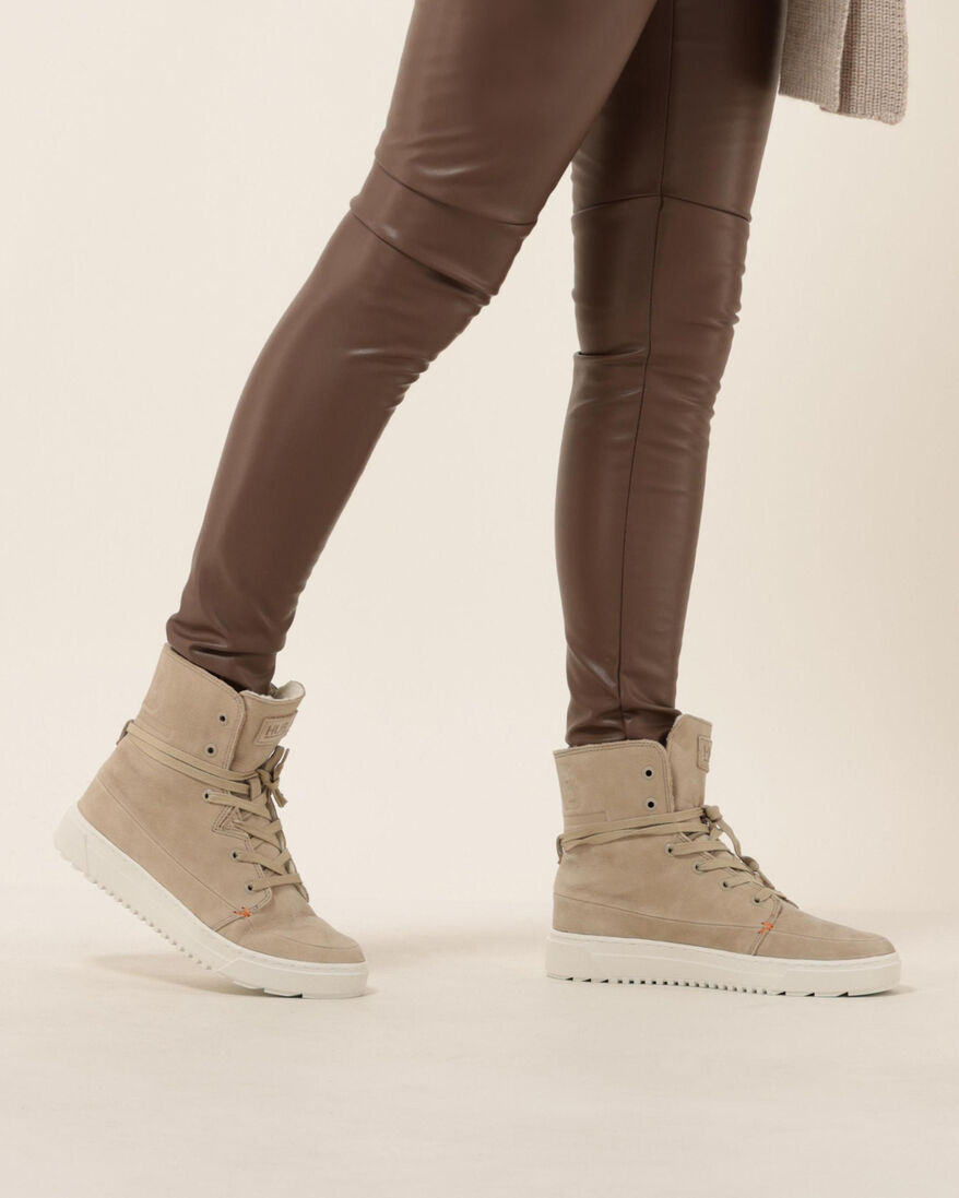 HUB taupe hub hoge sneaker chess 3.0