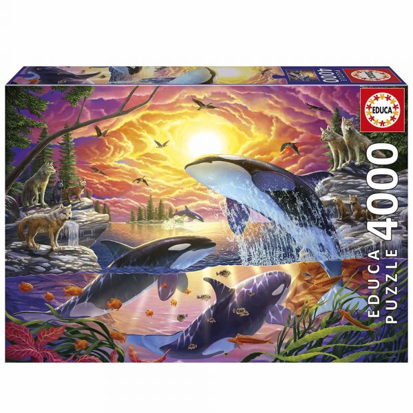 Educa Puzzle De Orcas E Lobos 4000 Peças