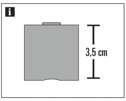 Plafondsteun voor Luxor, geborsteld staal, 35 x 14 mm