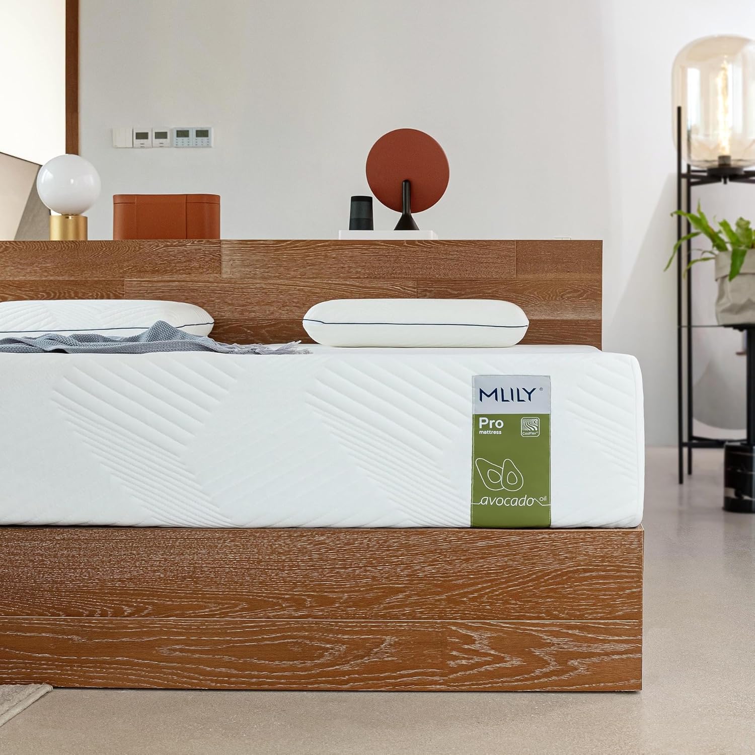 MLILY Pro Matratze 90x200 cm | Memory Foam Matratze mit 22 cm Höhe | Angenehmer Liegekomfort | 7 Komfortzonen und 3 Schichten für erholsamen Schlaf
