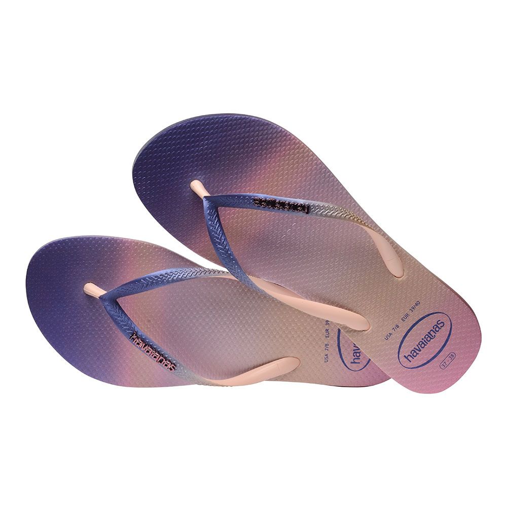 Havaianas SLIM GRADIENT SUNSET - Tongs Femme ballet rose