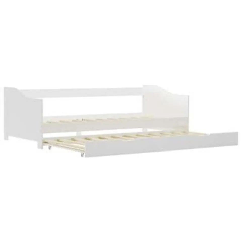 vidaXL - Onderschuifbed - Wit - Grenenhout - 90x200 cm