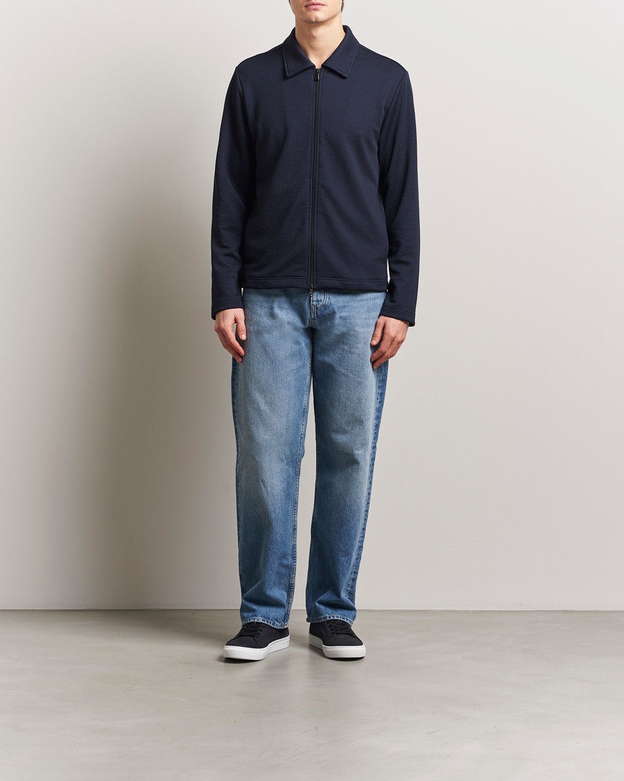 J.Lindeberg Lansa Jersey Zip Jacket Navy