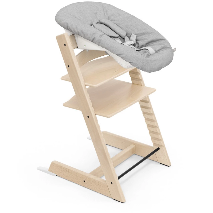 STOKKE® Tripp Trapp® Hochstuhl Buche natur inkl. Newborn Set™ Grey