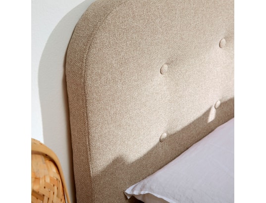 MARCKONFORT - Tête de lit tapissée saona 140x60 cm couleur beige, 8 cm d'...