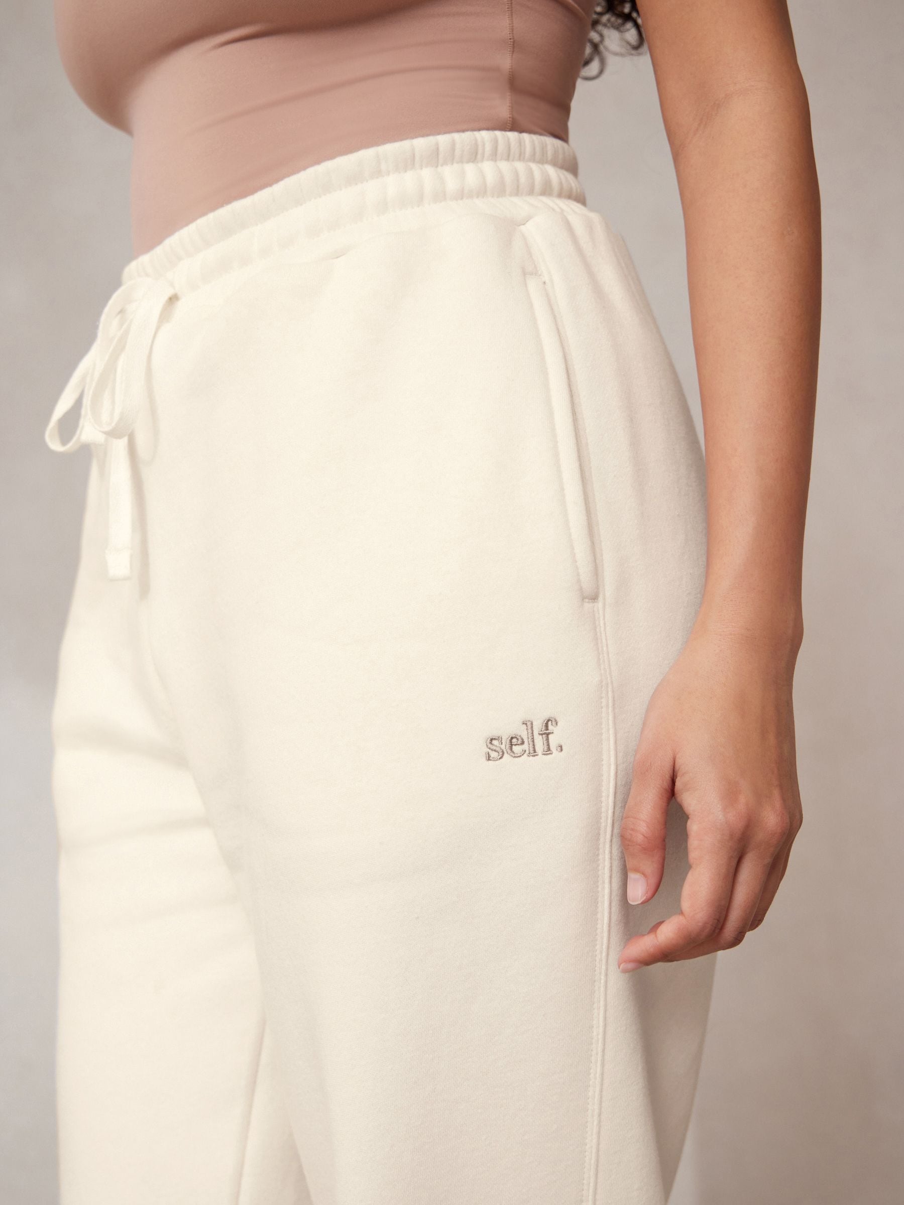 Ecru - Joggingbroek met banden