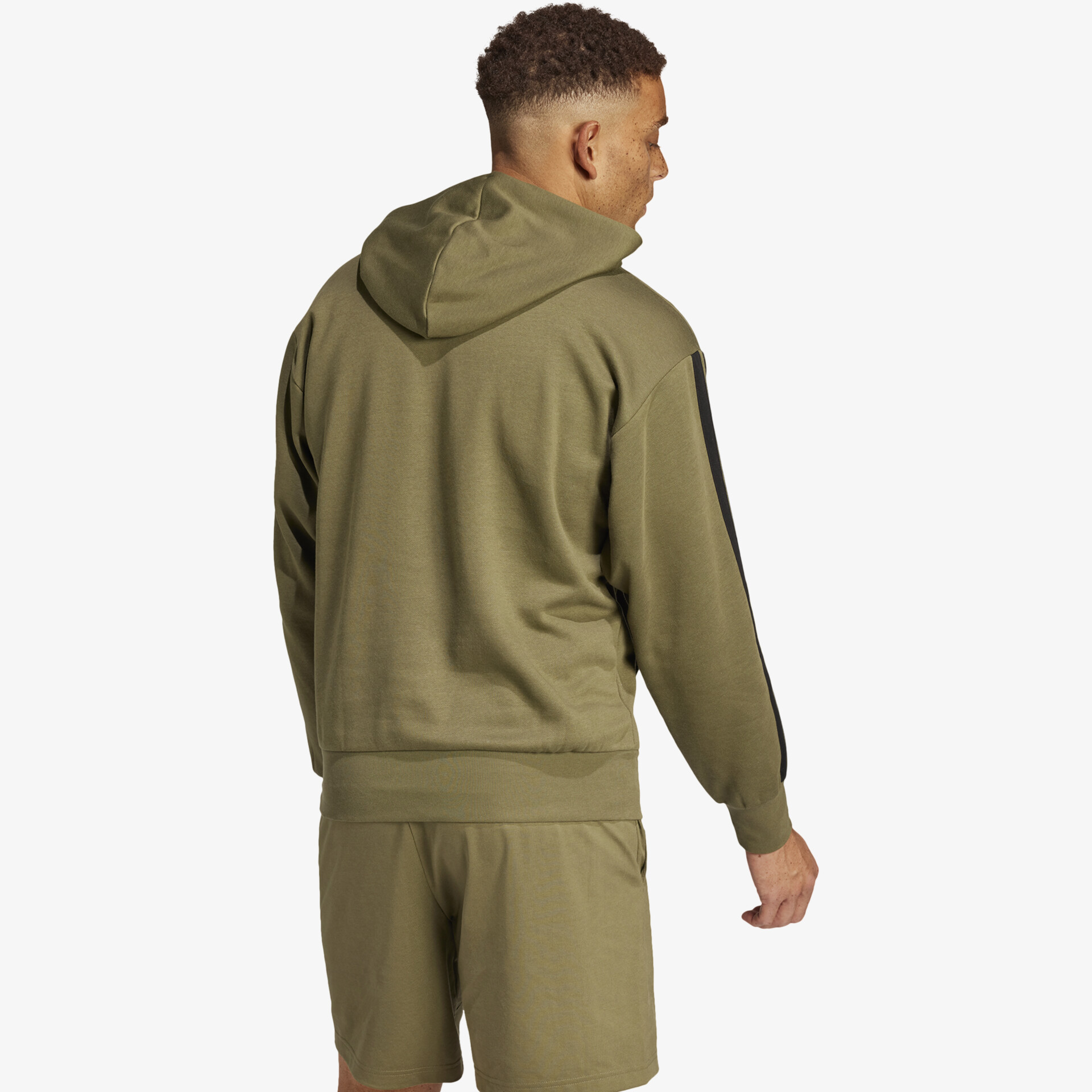 adidas Essentials 3 Streifen Herren Hoodies & Sweater olive