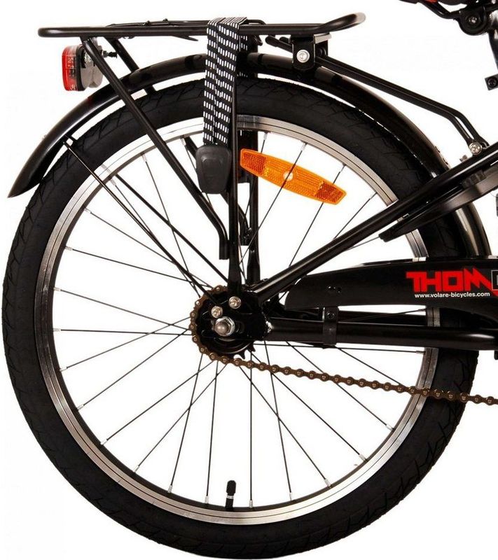 Volare - Thombike - Kinderfiets - Zwart Rood - Staal