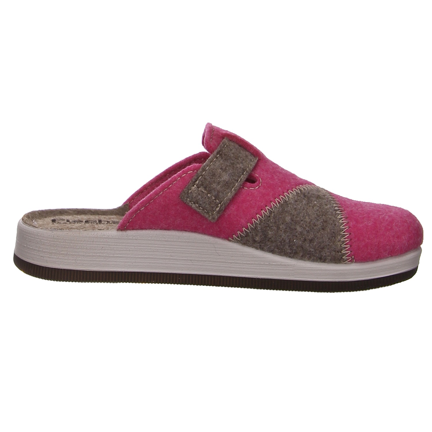 Fischer Pantoffeln rosa/grau rose/pink