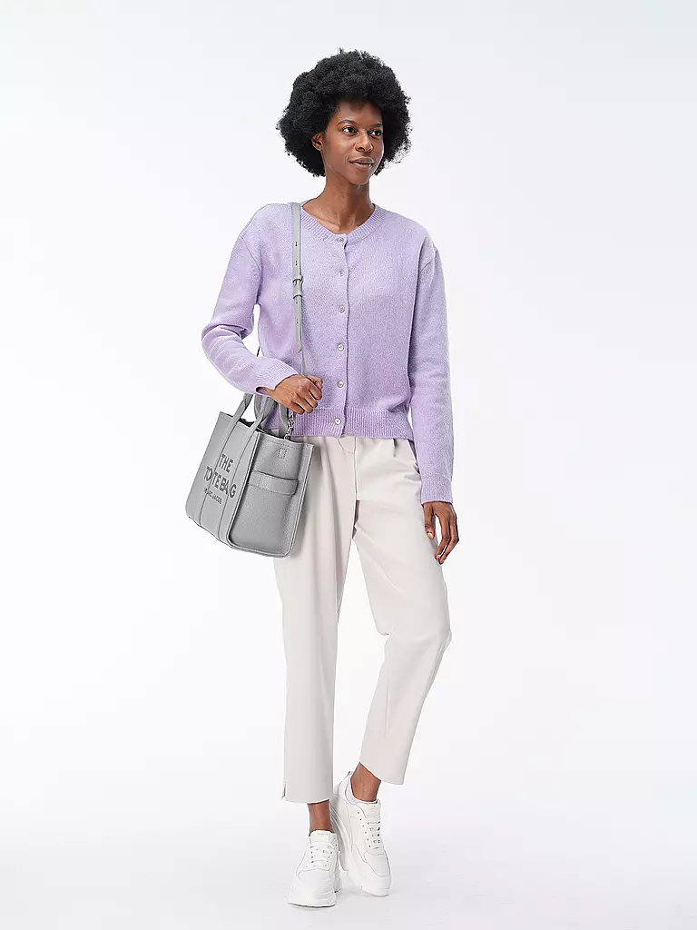 MARC JACOBS Ledertasche - Tote Bag THE MEDIUM TOTE BAG LEATHER grau