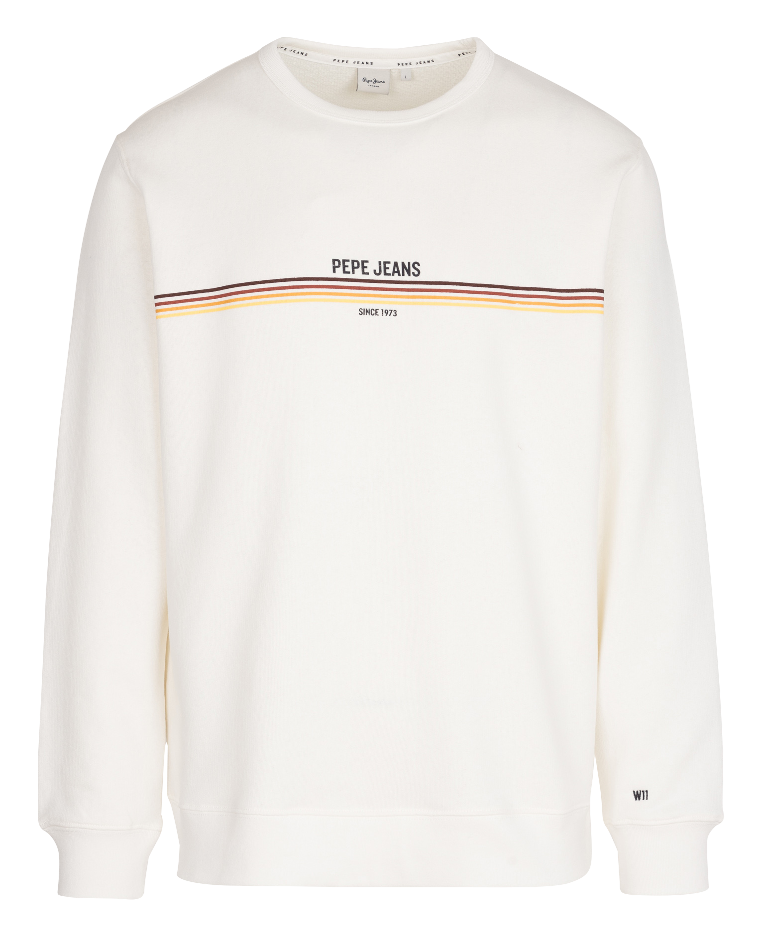 SANDER - Sweat col rond en coton | Blanc