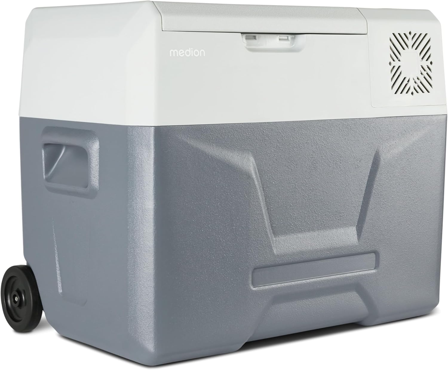 MEDION mobile elektrische Kompressor Kühlbox (40L Kapazität, elektrisch, Mini Kühlschrank & Gefrierbox, USB, 230V 12V 24V KFZ Adapter, für Auto LKW Wohnwagen Camping Boot Garten Festival, MD13111)