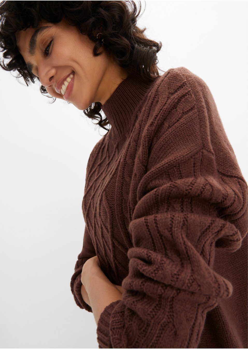 Pull oversize avec col montant