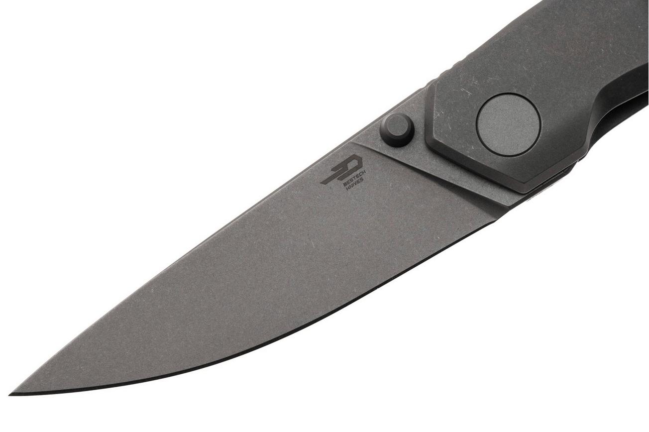 Bestech VK-KUZE BT2504B Stonewashed MagnaCut, Stonewashed Titanium, zakmes, Vulpex Knives design