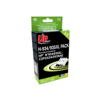 Cartouche compatible HP 934XL/935XL - pack de 4 - noir, cyan, magenta, jaune - Uprint
