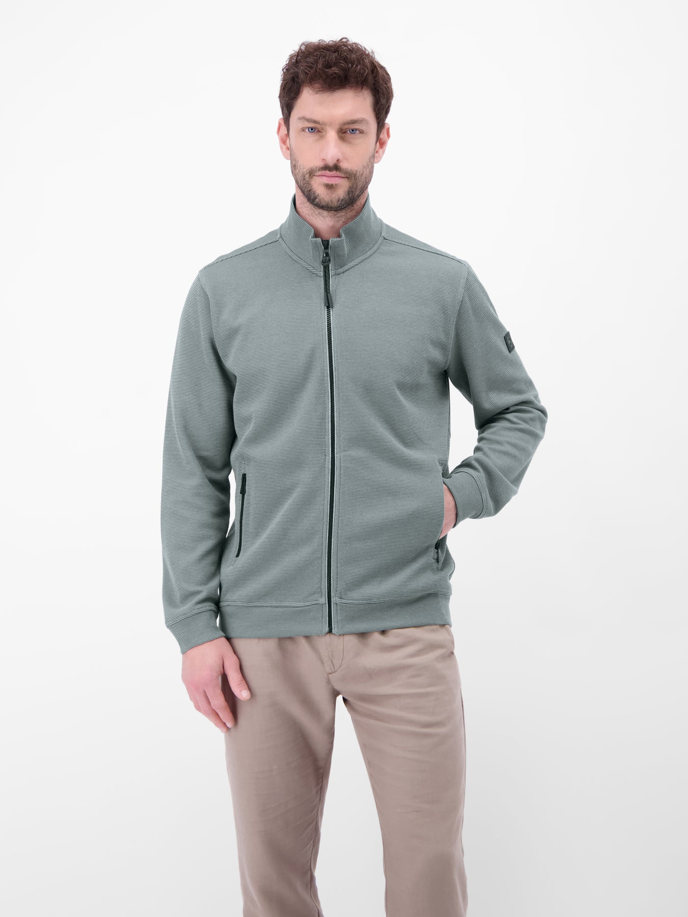 Jacke aus Baumwollmix mit Taschen