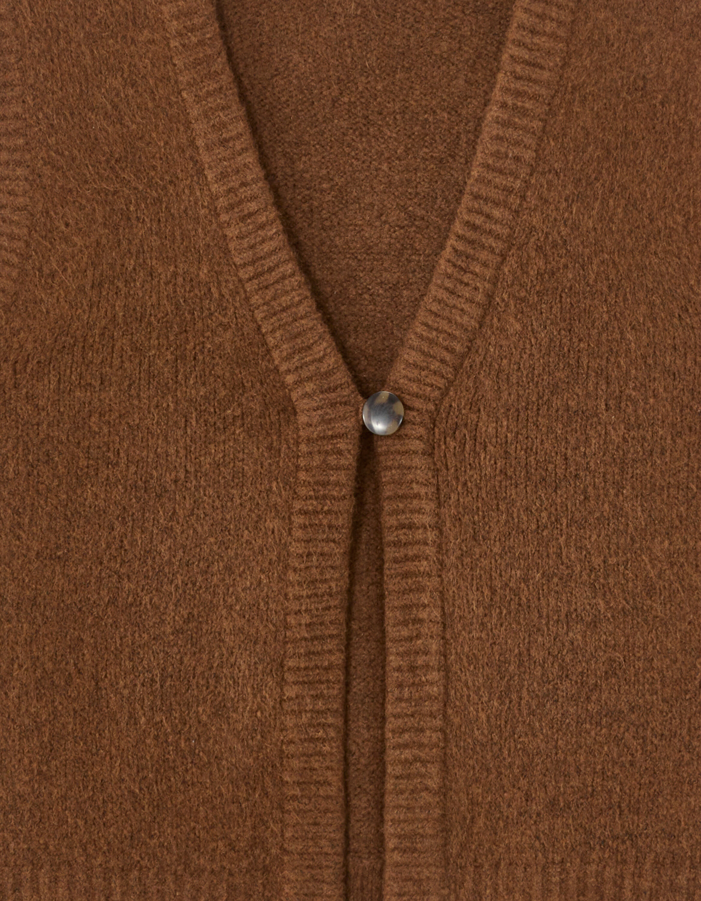 Gilet sans manche cosy knit - marron