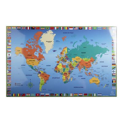 Exacompta - Sous-main PVC - Monde