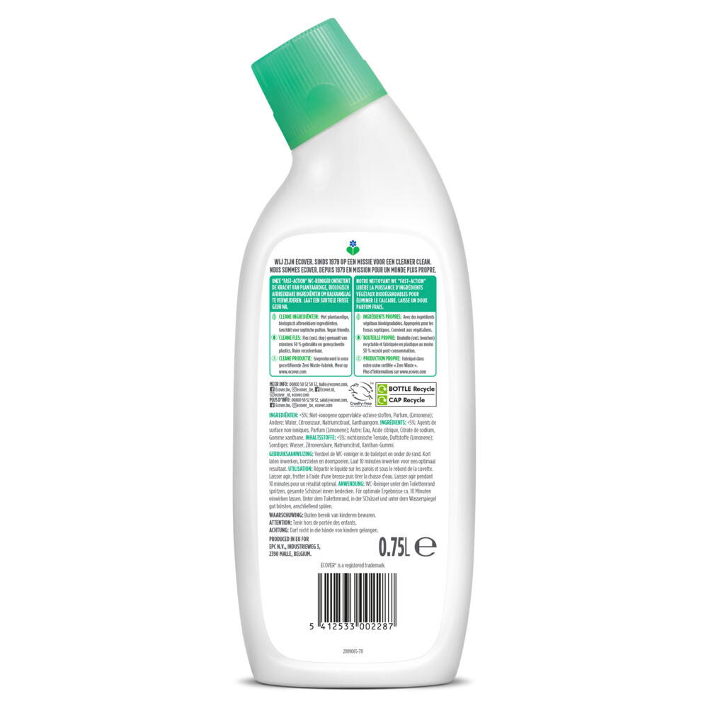 6x Ecover Toiletreiniger Dennenfris750 ml