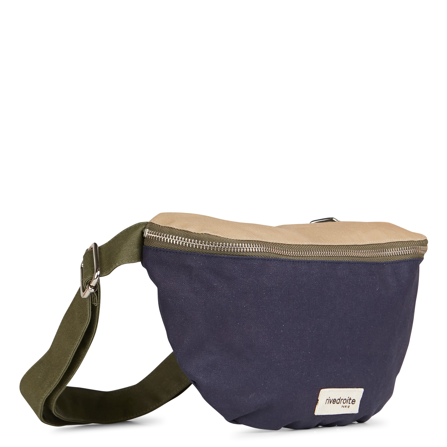 CUSTINE - Sac banane en coton recyclé imprimé | Bleu