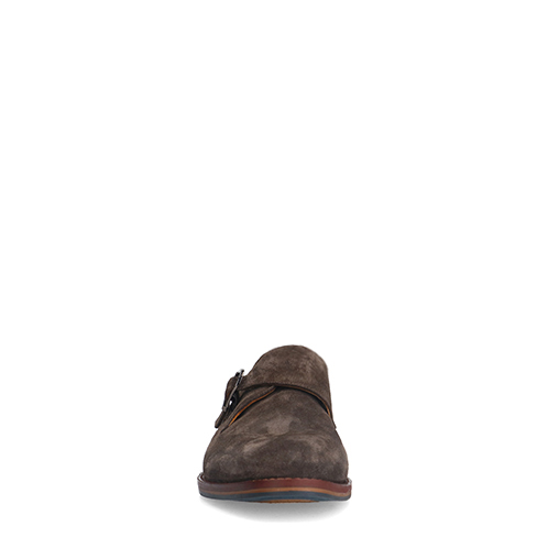 Bruine suède gespschoenen