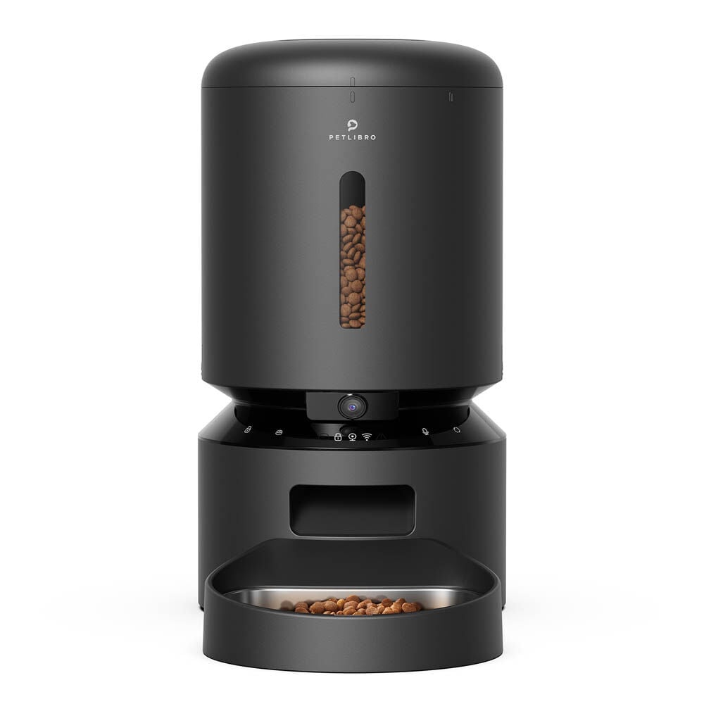 Petlibro - Automatische Dubbele Kattenvoerbak met camera - 5 l - Zwart - 1x35.8x1 cm