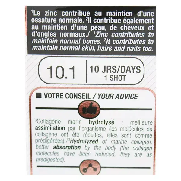 Eric Favre Beauté Pure Collagen+ Pêssego e Limão - Pacote com 3 sachês de dose única (10 sachês cada)